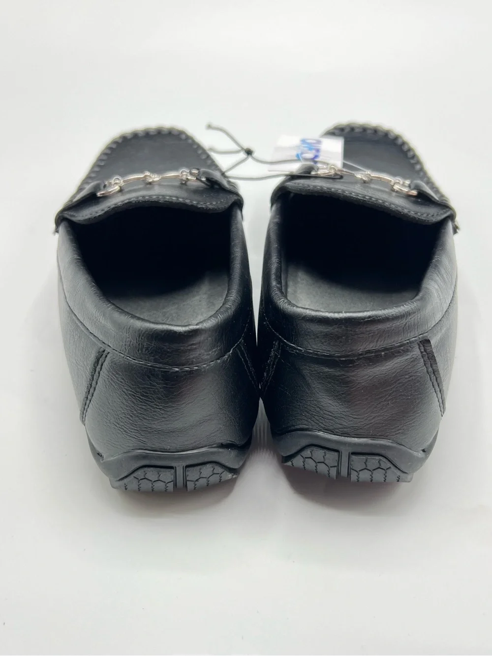 Josmo boys Black Slip-On Bit Loafers with Silver Hardware